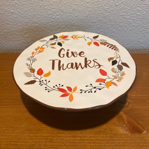 Fall Cake Stand, Give Thanks Cake Stand, Thanksgiving Cake Stand, Cake Stand - Picture 10 of 15